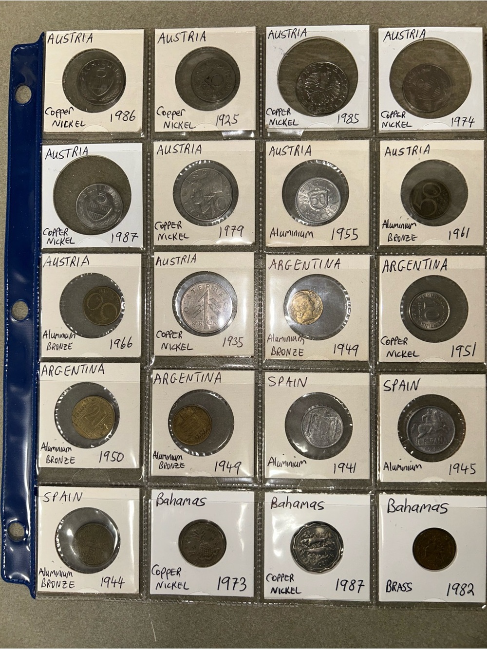 World coin collection 20 coins